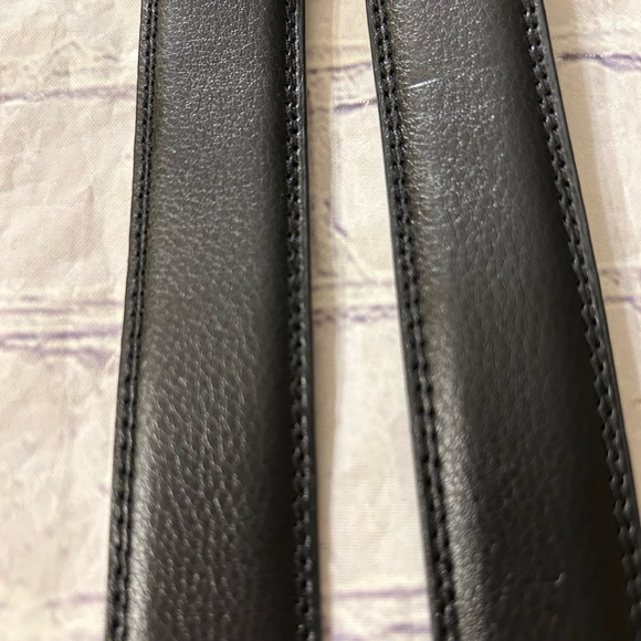 COMFORT CLICK MENS BLACK LEATHER WITH SIMULATED GRAIN COATING BELT SIZE 48 - Picture 10 of 11